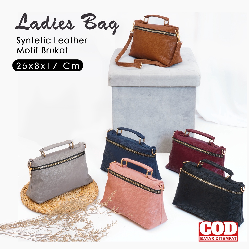 M06LDS Tas Wanita Import Batam Muslimah Mewah Branded Rantai Kondangan Ibu Simpel Buat Pergi Origina