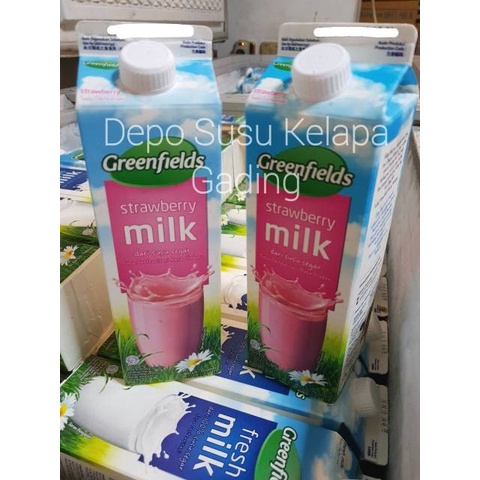 Susu Greenfields Fresh All Varian 1L | Coklat Skim Strawberry Mocha Low fat Greenfield Milk Jersey 1,8 1.8 liter jumbo Freshmilk