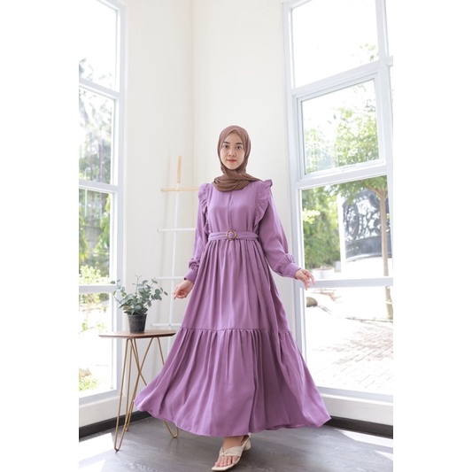 LYRA MAXI (ld104 pjg136) - Dress Gamis Busui Polos