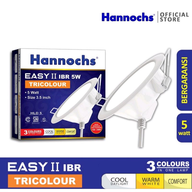 HANNOCHS EASY IBR 5W 5 WATT TRICOLOUR / HANNOCHS EASY 5W 5 WATT IBR BULAT TRICOLOUR