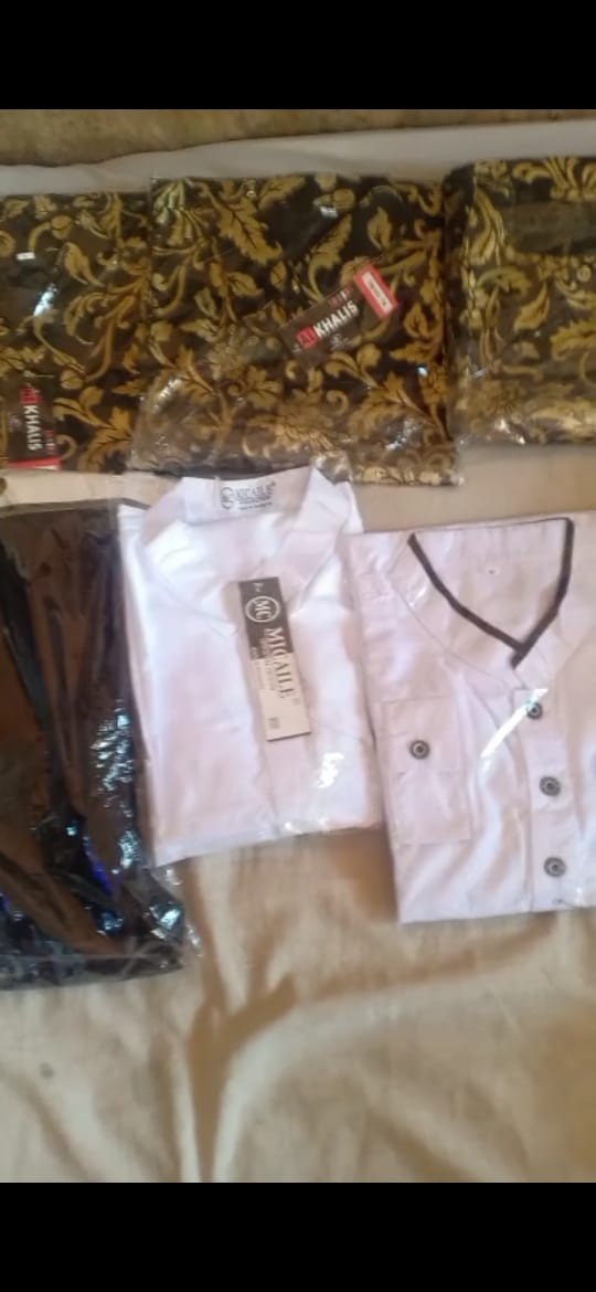 Batik Gamis Murah Hitam Kembang Baju Atasan Wanita Seragam Pekalongan Alkhalis