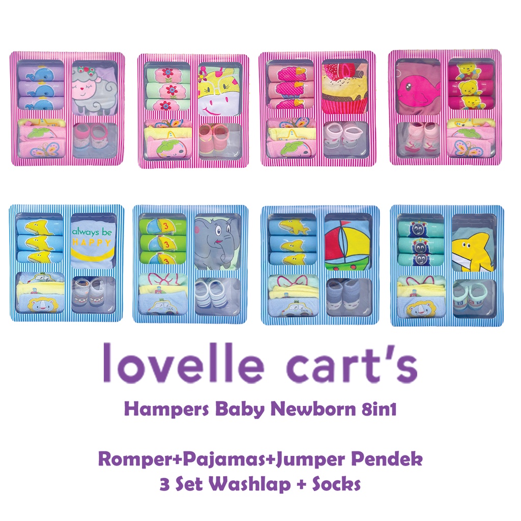 Hampers baby/ hampers bayi/ baby gift/ kado bayi Lovelle Carts 8in1