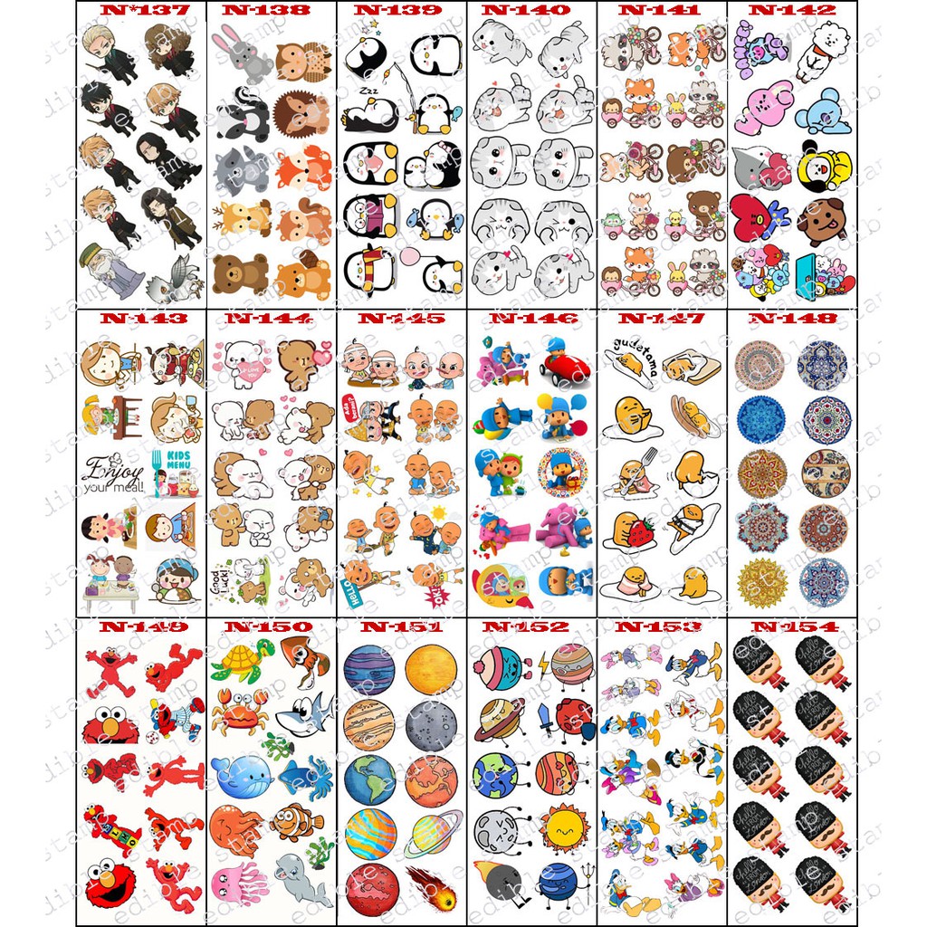 

Edible stamp stiker makanan edible picture edible image N137-N154