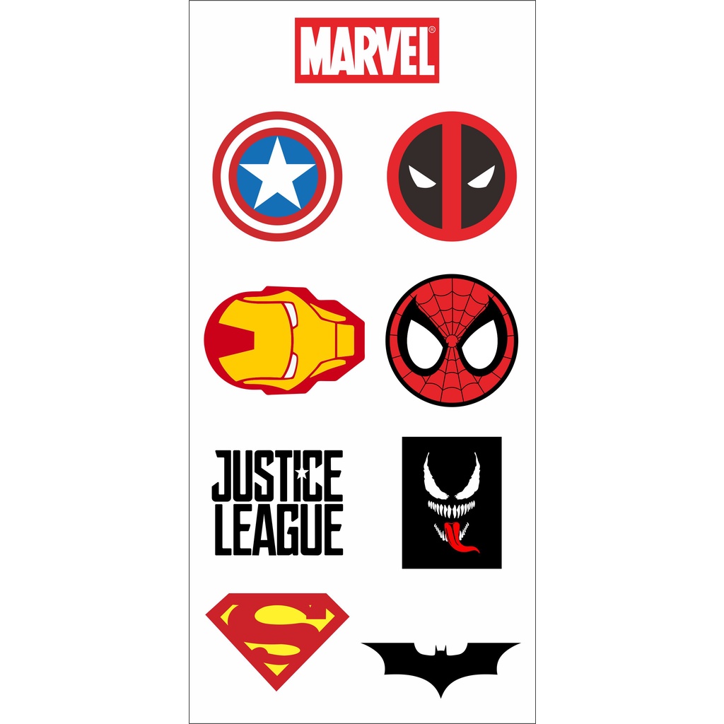 STIKER ESTETIK  - MARVEL KEREN - LAPTOP, AKSESORIS HP, ANTI AIR, MOTIF,HELM