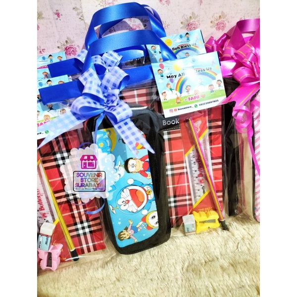 Paket set alat tulis || Paket santunan || stationary set || bingkisan berbagi murah || sharing with caring || paket charity || bingkisan praktis || parcel set alat tulis