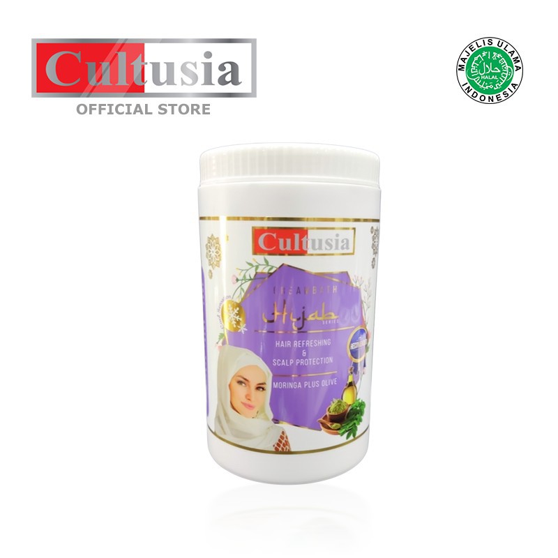 Cultusia Creambath Hijab Moringa Plus Olive 1000 ml free masker free masker