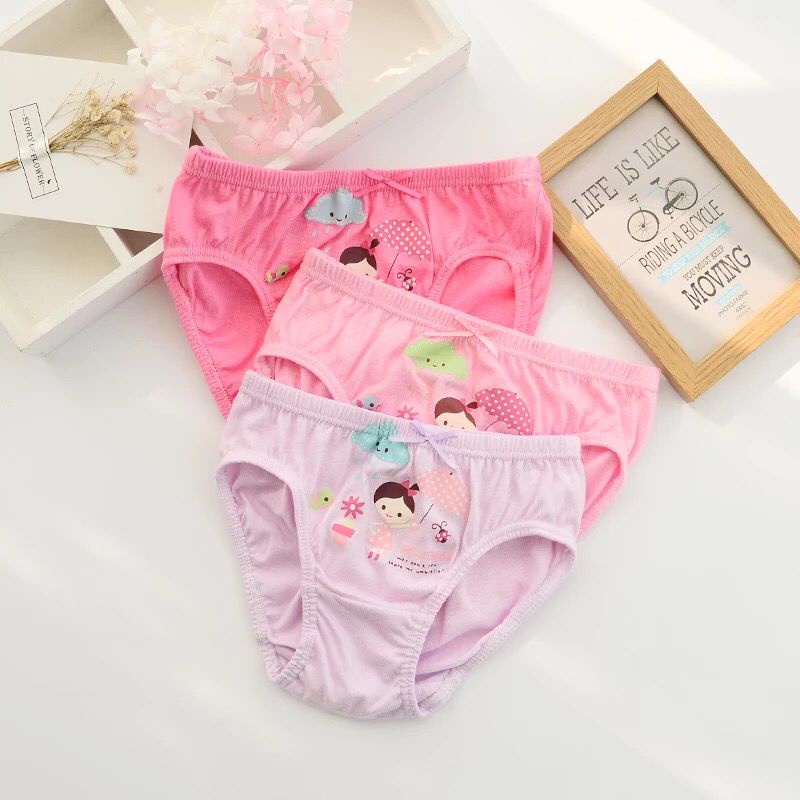 SET Celana Dalam Anak Perempuan Celana Dalam Katun Anak dengan Box Kolor Anak Perempuan Import Umbrella Girl