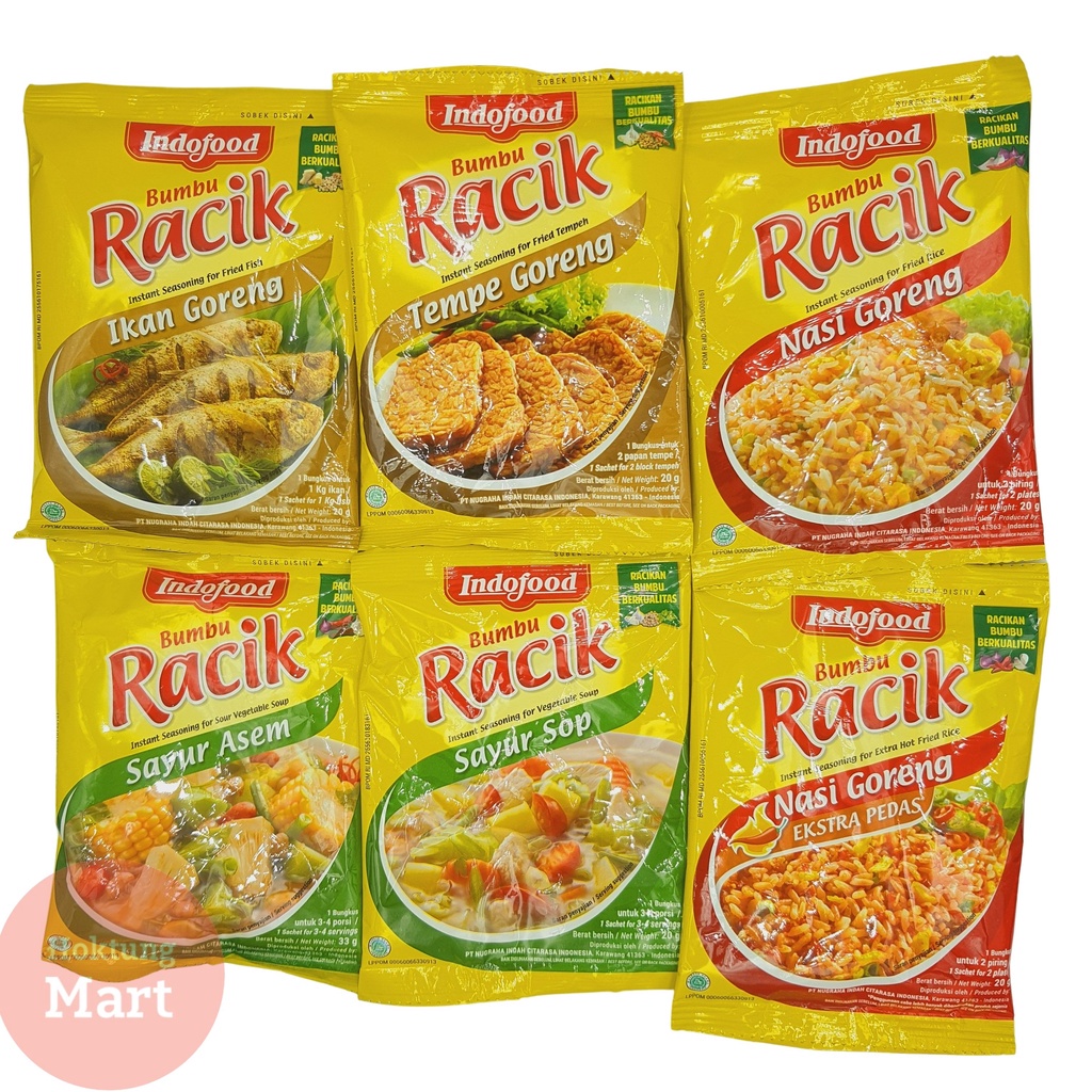 

Bumbu Racik All Varian (Nasi Goreng, Ikan Goreng, Sop, Sayur Asam, Tempe)