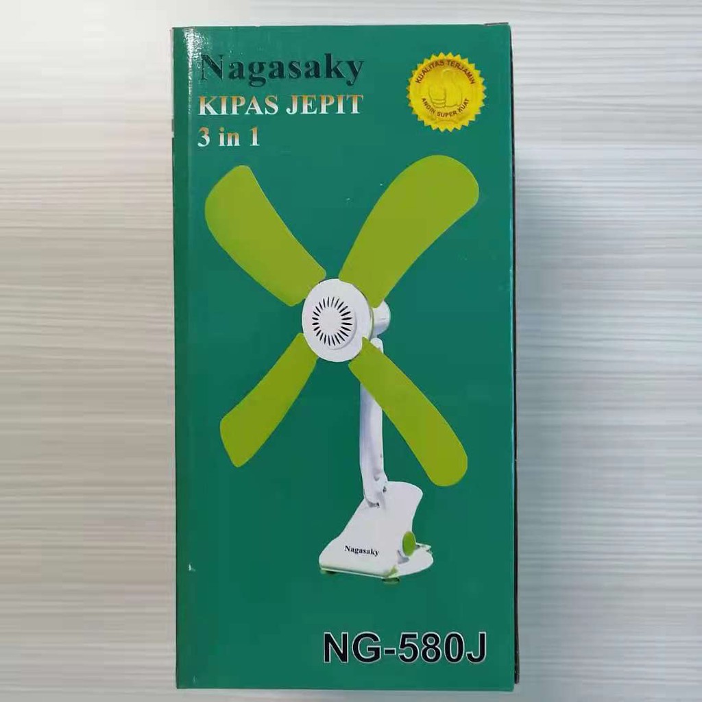 kipas angin meja dinding  jepit NAGASAKY ng-580j ( 3 IN 1 )