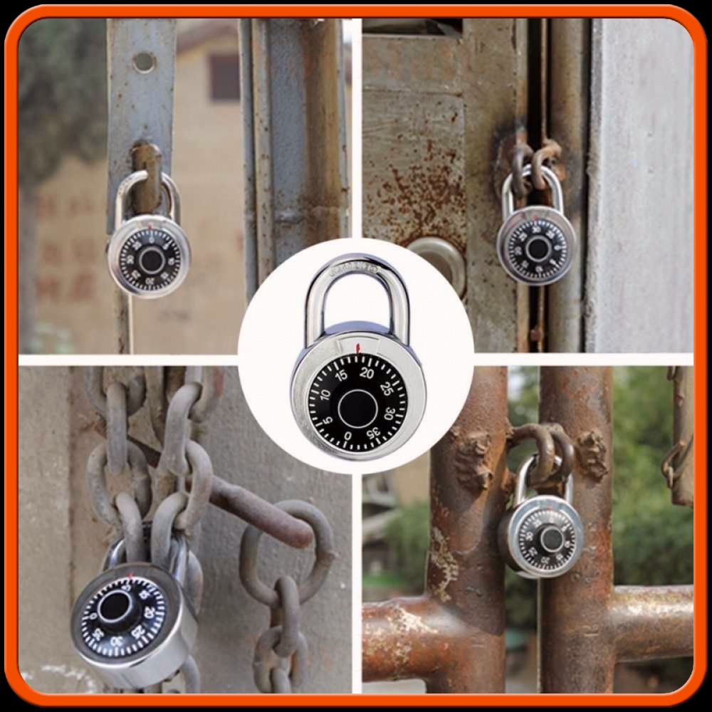 Gembok Brankas Rotary Padlock Digit Combination Padlock SF644