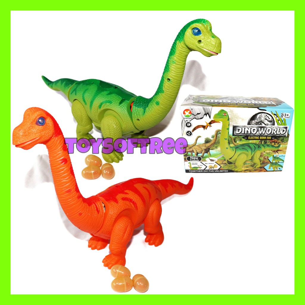 Mainan Dino Robot Dinosaurus Dinosaur Leher Panjang Dino Brachiosaurus Dino Robot Berjalan Bertelur Shopee Indonesia