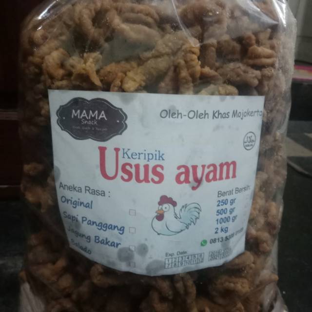 

Mama Snack/ keripik usus ayam crispy 500gr/ ½kg