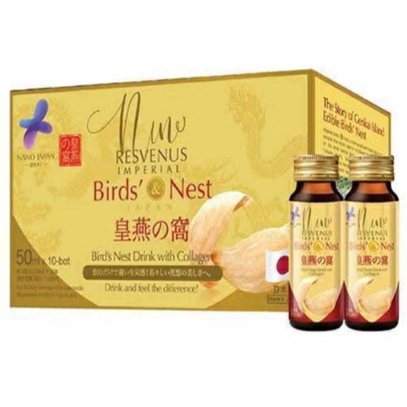 

Nano Japan Imperial Bird Nest Drink With Collagen isi 10 botol ORI / Minuman Kolagen Sarang Burung Walet