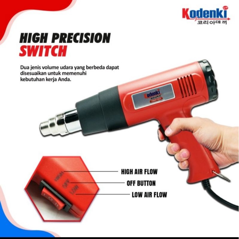 Kodenki mesin pemanas 1500 watt heat gun hot gun air heatgun hotgun Stanley black decker