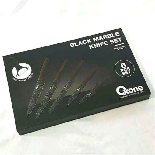 OXONE OX-605 Black Marble Knife Set