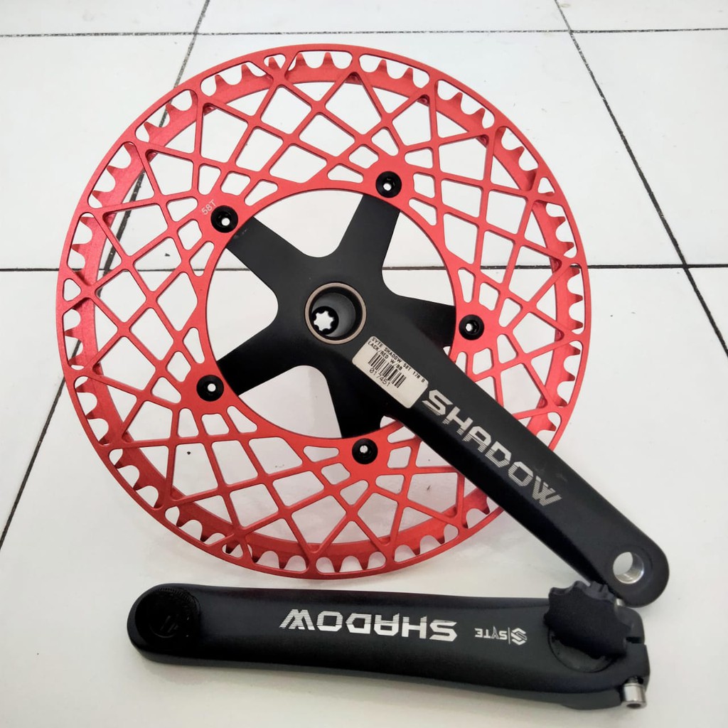 CRANK SEPEDA LIPAT SYTE SHADOW 58T TANPA BB - RED