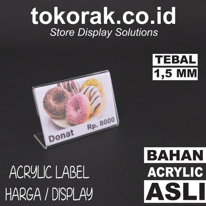 

hσt sαlє!! ACRYLIC LABEL HARGA 4X6CM/10PCS DISPLAY PRICE TAG CARD DATA MINIMARKET