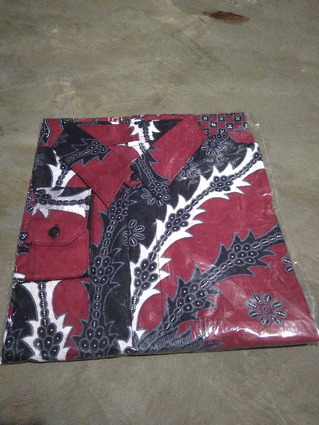 Kemeja Batik Pria Lengan Panjang Size M L Xl Xxl Bswart Batik Hrb026 Kenango Panjang Padi