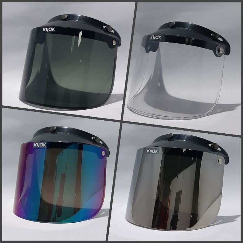 Kaca Flat Datar Injak, Kaca Helm Cargloss Bogo Retro