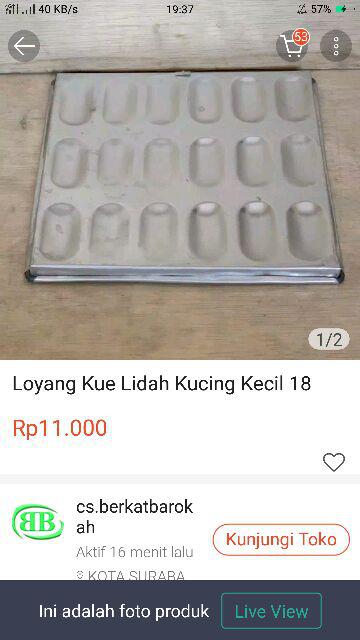 Loyang Kue Lidah Kucing Kecil 18