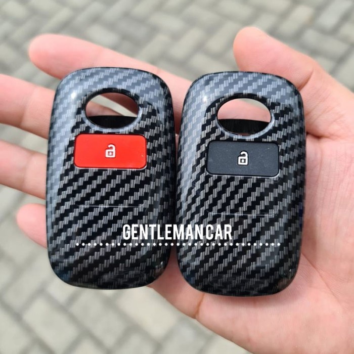 Cover Carbon Case Smart Key Casing Kunci Toyota All New Avanza Xenia Veloz Raize Rocky 2021 ++