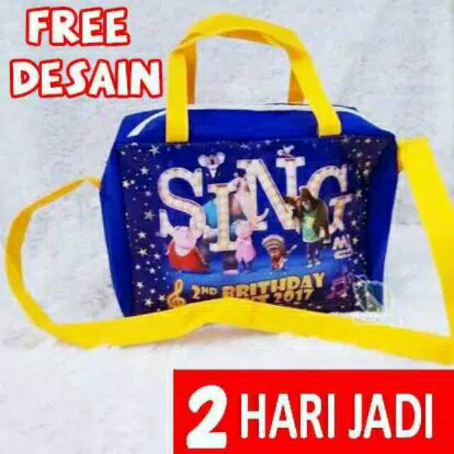 

Tas ultah selempang souvenir ultah/tas ulang tahun/goodie bag/souvenir ultah anak/tas jinjing