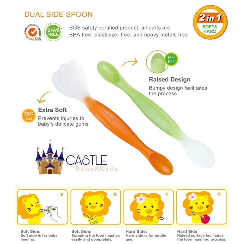 Castle - Simba Dual Side Spoon - Sendok Simba 2sisi