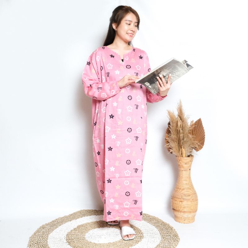 Daster habel busui lengan panjang gamis merk Verell-36