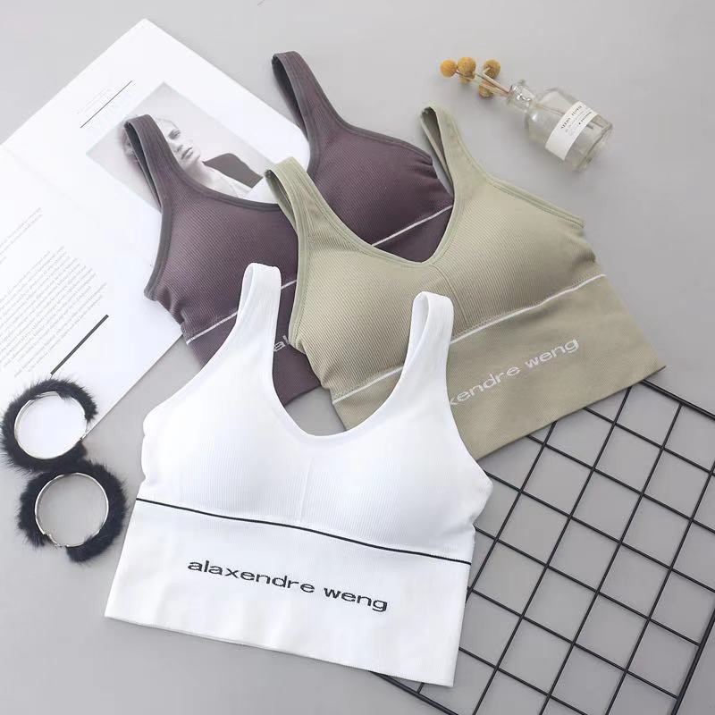 Sport Bra Gym Bra Olahraga Push Up Wanita Tanpa Kawat Elastis Sexy Import