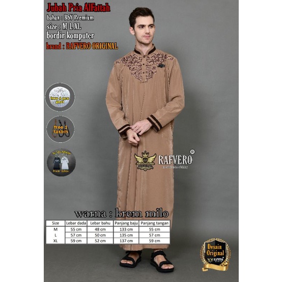 Jubah Pria ALFATTAH ORIGINAL RAFVERO - Jubah Premium