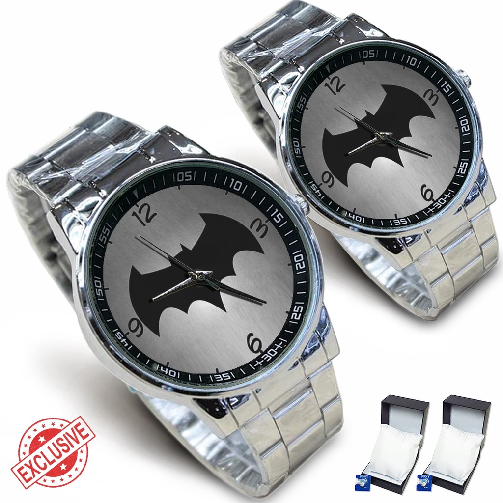 Jam Tangan Rantai Couple MOTIF BATMAN (Nice)