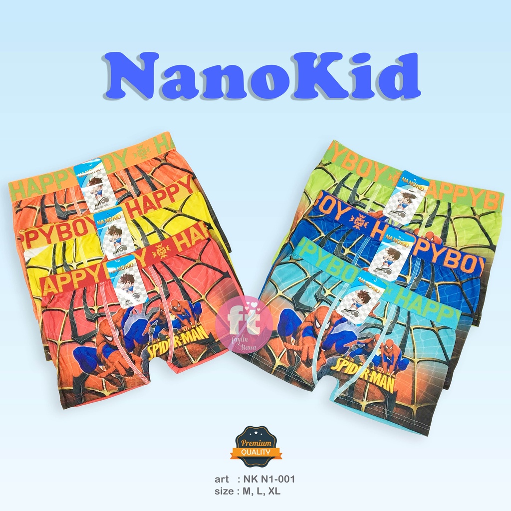 NANOKID | Celana Dalam Anak Segiempat / Boxer Anak Cowok / art NK N1