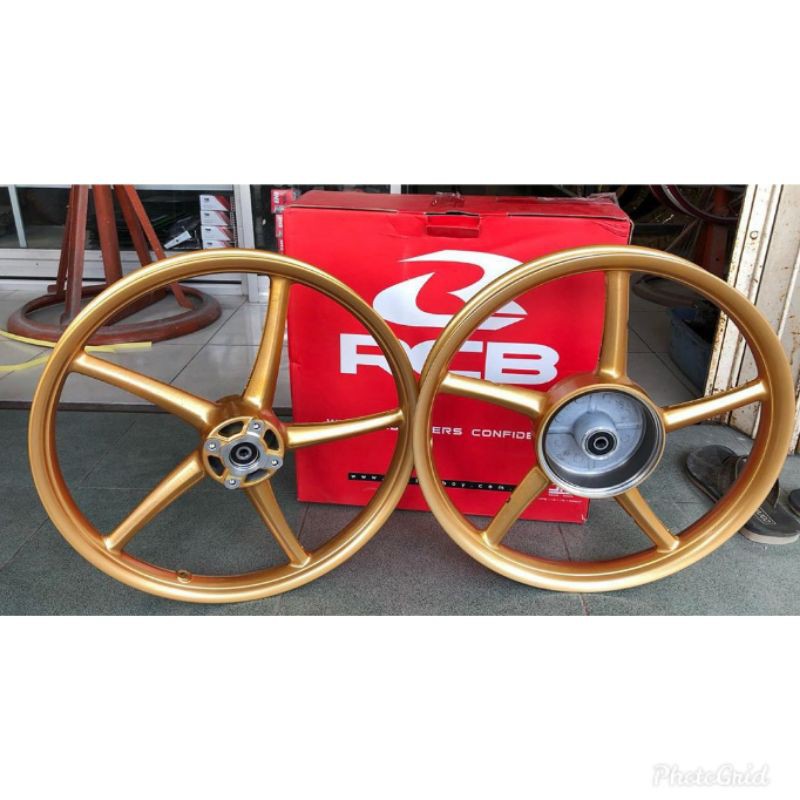 VELG RCB SET SP522 GOLD TROMOL BESAR ,UNIVERSAL ALL MOTOR RXKING,JUPZ,FISR,DAN HONDA CB,GL,MP,TIGER-2