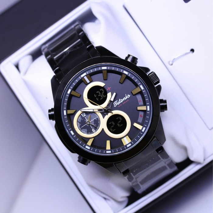 JAM TANGAN PRIA TETONIS TIPLE TIME ORIGINAL RANTAI