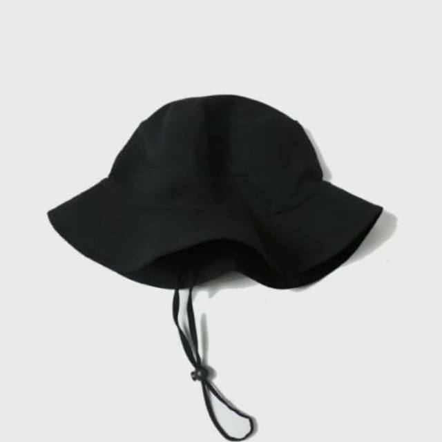 Topi rimba / topi hutan /topi gunung/bucket hat hitam bahan japan drill untuk pria / wanita