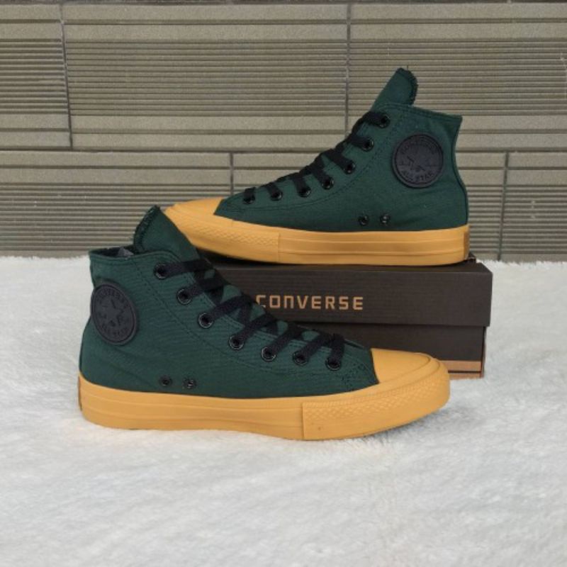 Sepatu Converse PREMIUM All Star CT High Warna Hijau Army Gumb