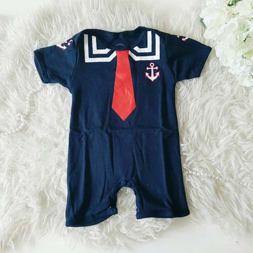 Baju Bayi Laki Lucu Romper Sailor Tie (LF3)