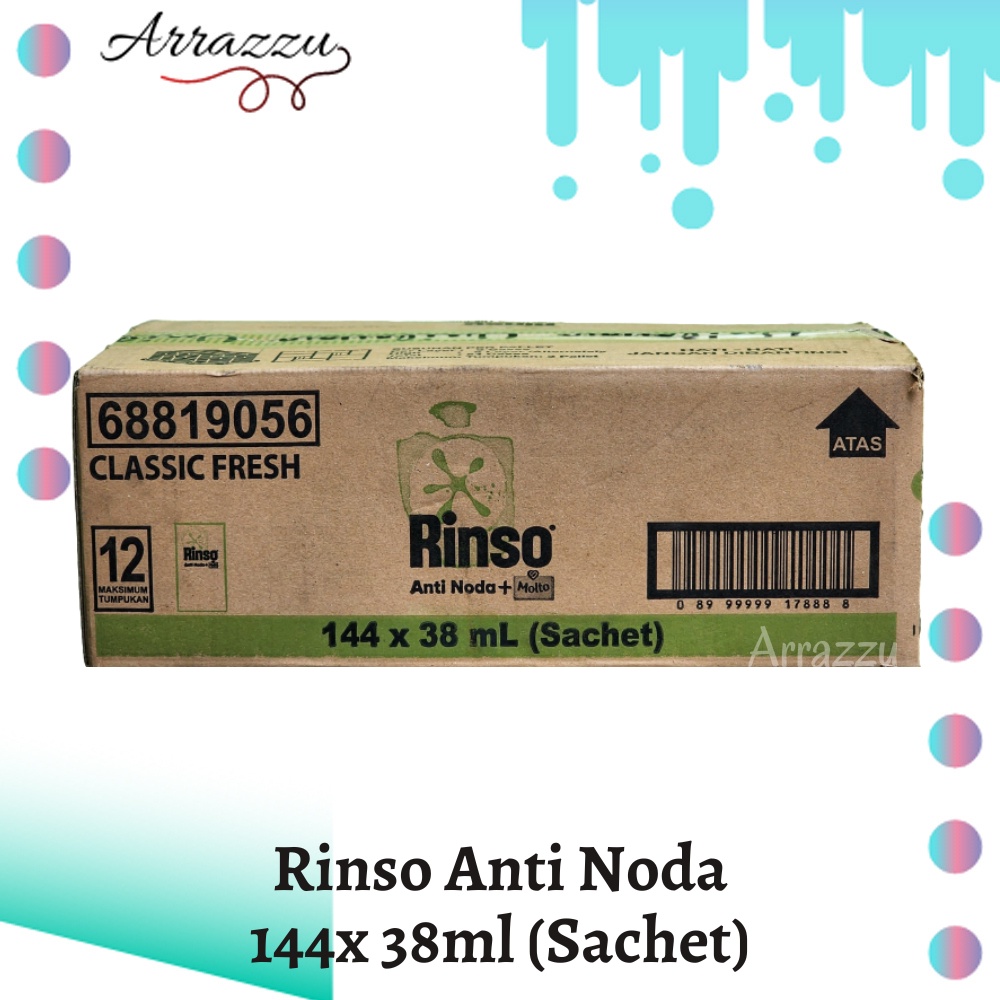 Rinso Cair Anti Noda / Molto Noda Sachet 38ml x 144 Sachet (1 Karton)