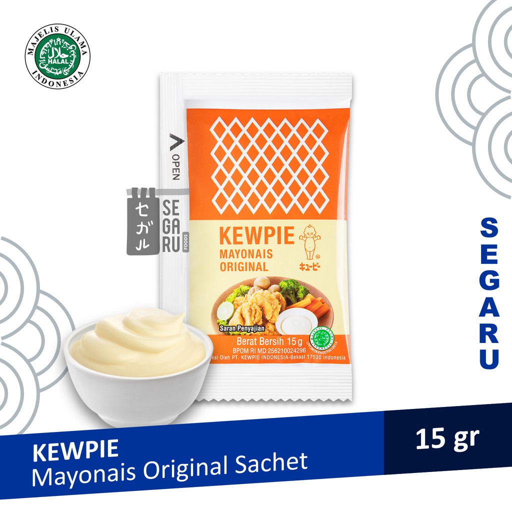 KEWPIE Mayonaise Original Sachet | Japan Mayo Sachet Halal 15 gram