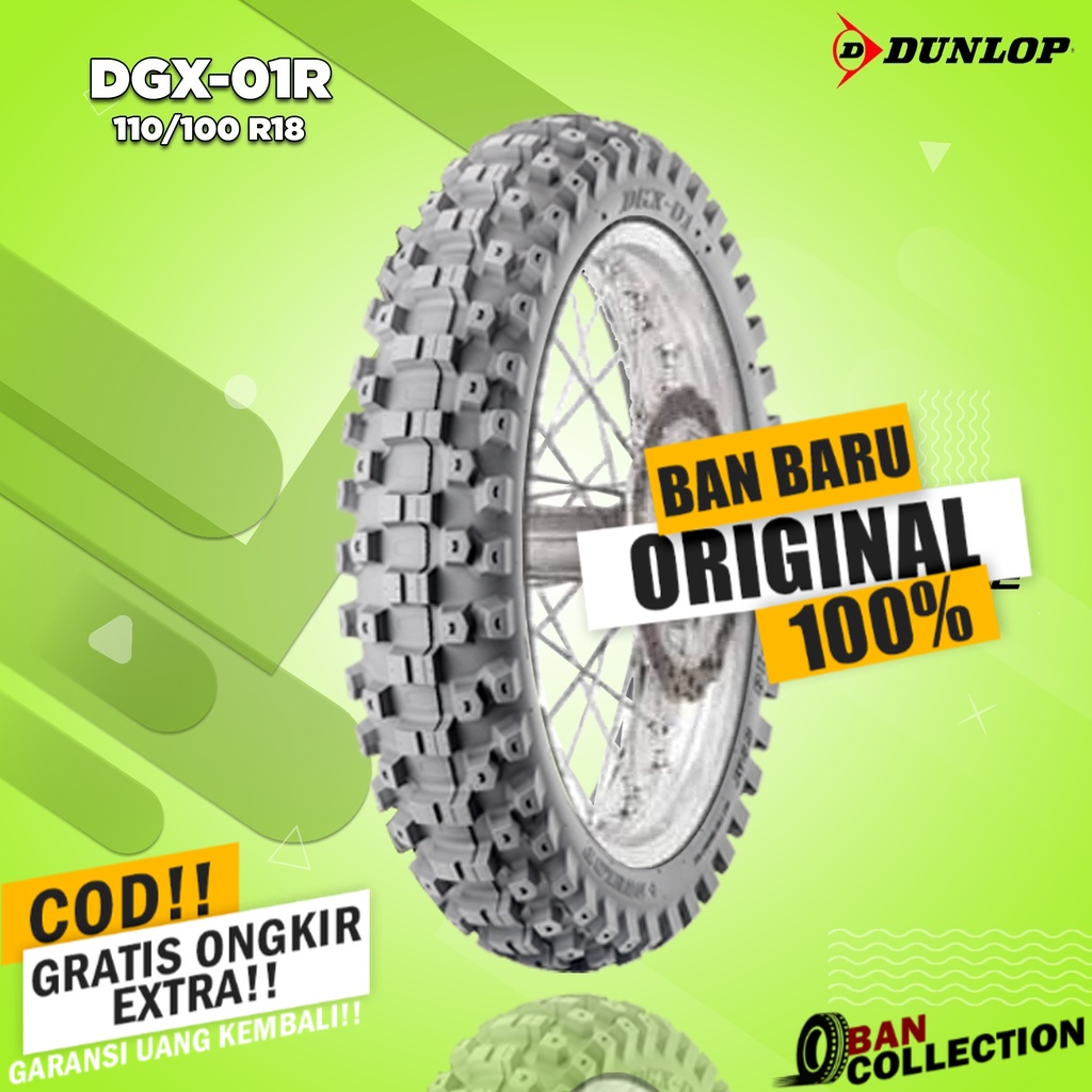 Ban Motor TRAIL // DUNLOP DGX-01 110/100 Ring 18 NON TUBELESS