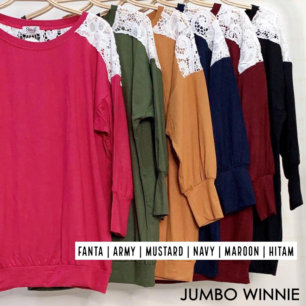 BIGCLO - (COD) LD 118-140cm Jumbo Winnie Oversized Blouse fit to XXL Bigsize Jumbo