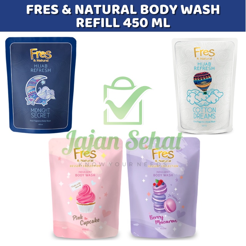 Fres &amp; Natural Body Wash Refill 450ml