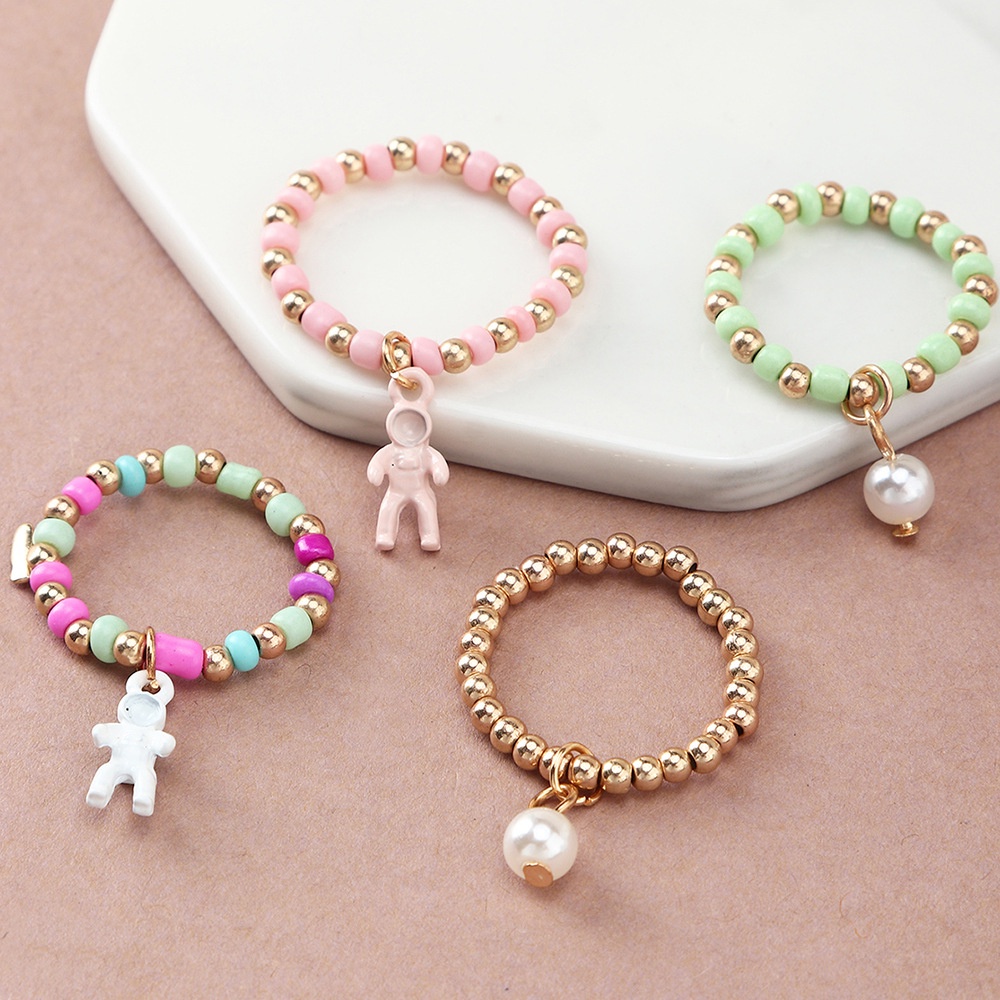 Set Cincin Manik-Manik Gaya Korea