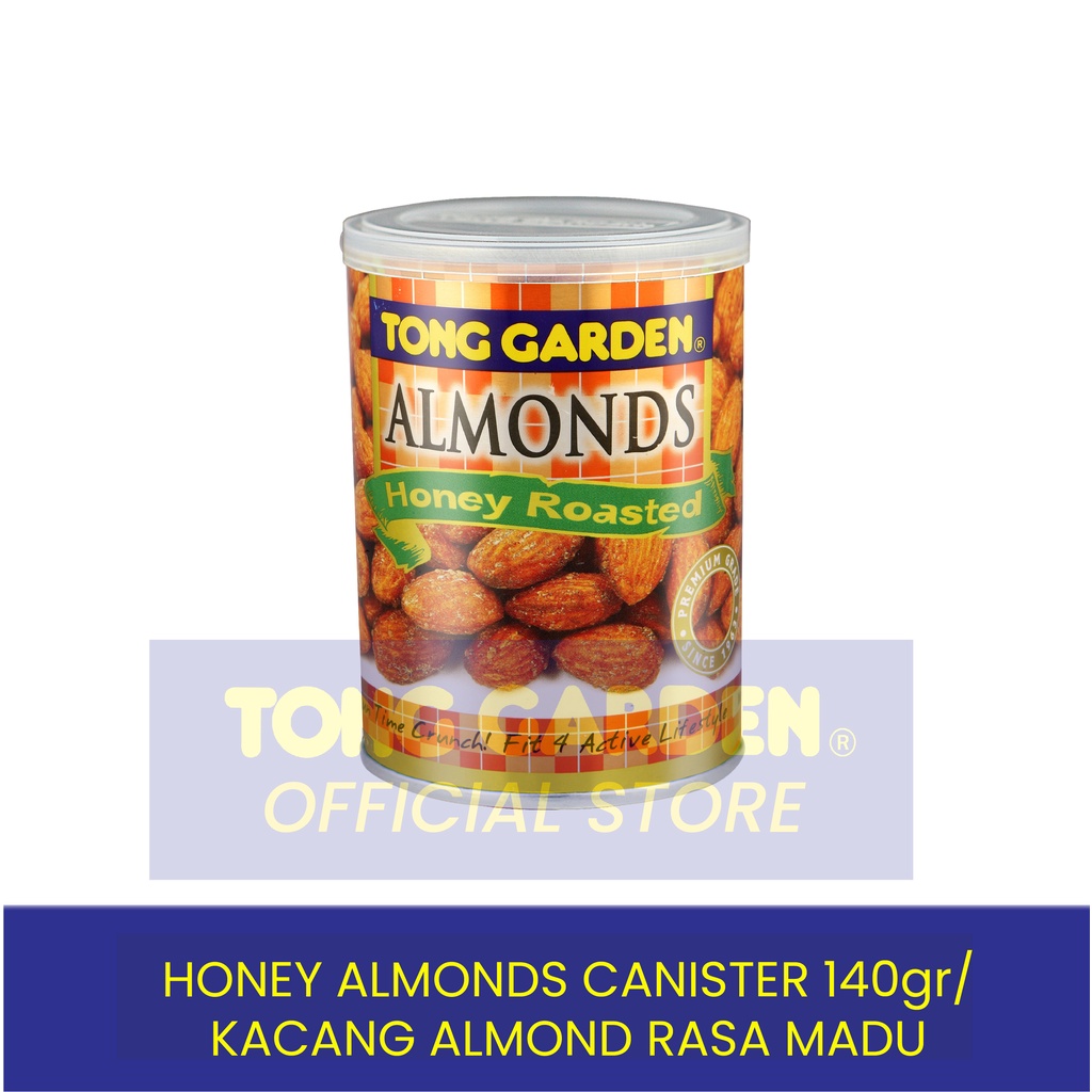 

Tong Garden - Honey Almonds Canister 140gr / Kacang Almond Rasa Madu