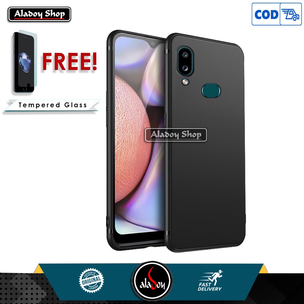 Case SAMSUNG A10 , A10S Ultra Slim Premium Softcase Free Antigores Tempered Glass Pelindung Layar