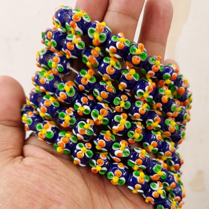 Manik-Manik Crystal Ceko murano lampwork Bahan Gelang Perhiasan Diy