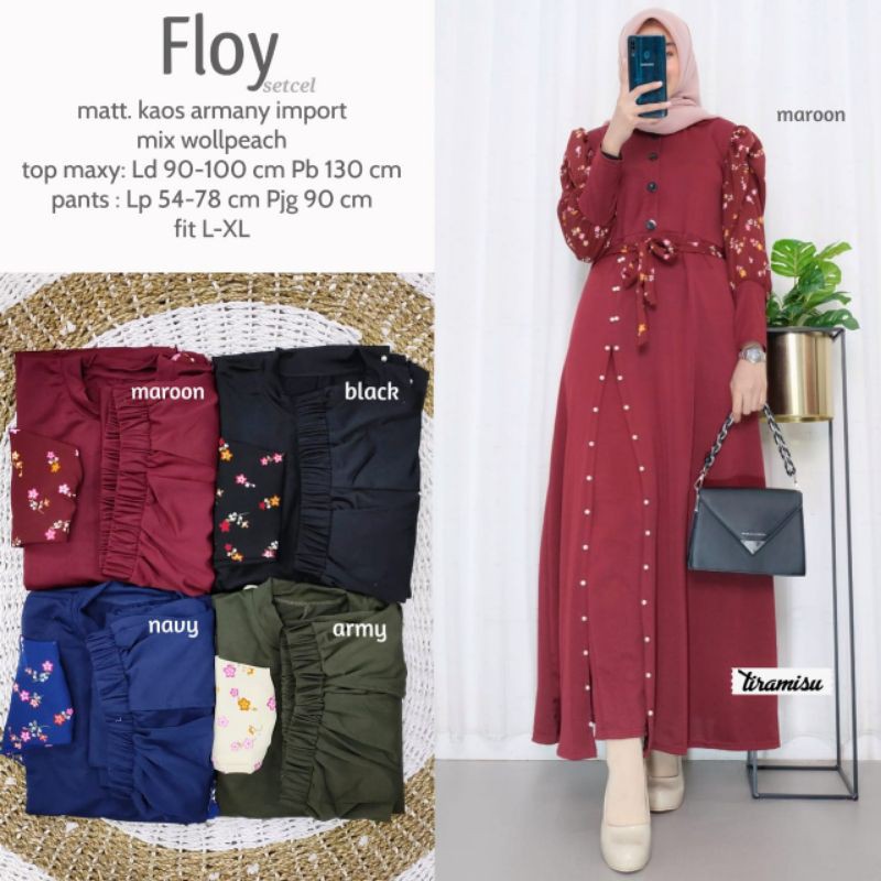 FLOY SET - TUNIK LONG CELANA