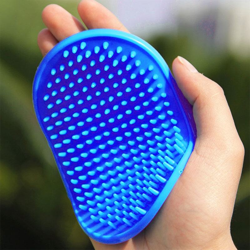 Sisi Bulu Hewan Anjing Kucing Pet Comb Brush Silicone for Bath Dog Cat