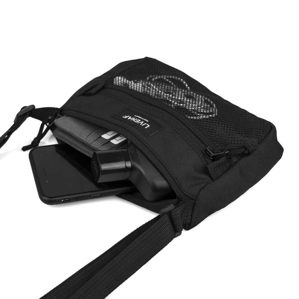 Livehaf - Net Front Sling Bag Black