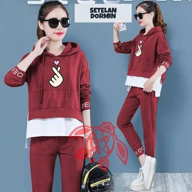 SET HOODIE DORMIN 3 warna